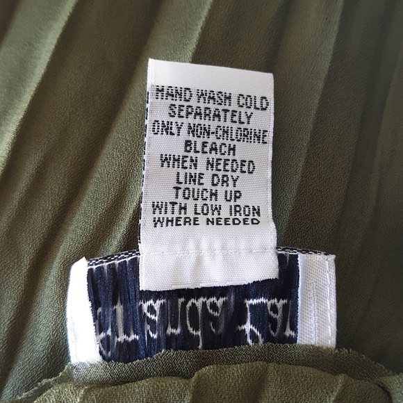 SLIM & SHEER OLIVE GREEN RUFFLED MAXI SKIRT - Picture 6 of 6